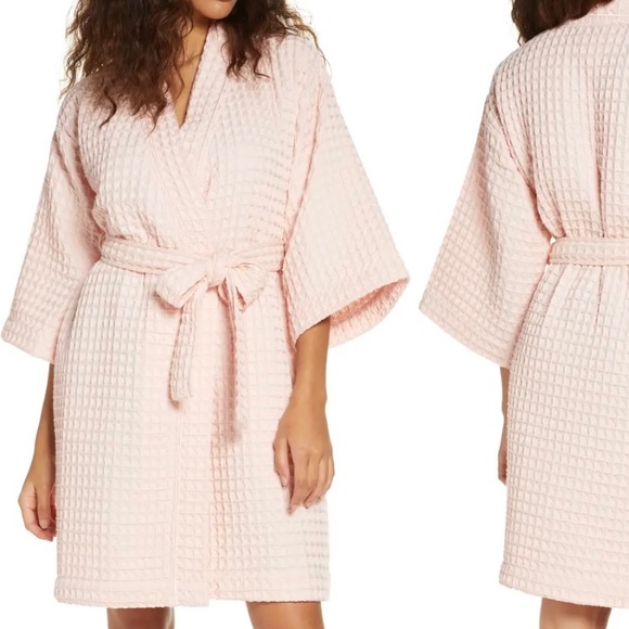 Pink Waffle Robe - Picture 2 of 6